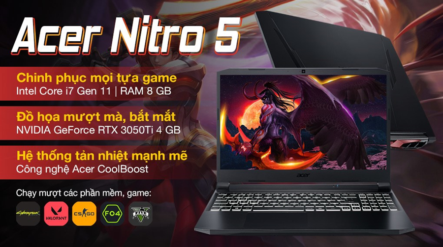 Laptop Acer Nitro 5 Gaming AN515 57 727J i7 11800H