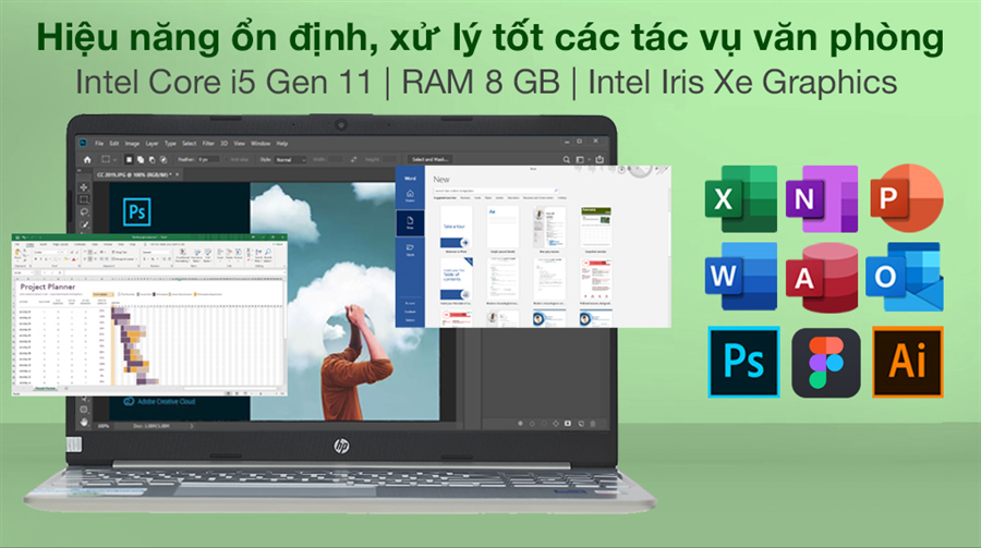 Laptop HP 15s-fq2602TU (4B6D3PA) (i5 1135G7/8GB RA