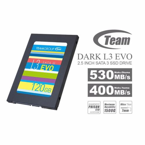 SSD Team L3 Evo 120GB SATA3 6Gb/s 2.5 (Doc 530MB/s, Ghi 400MB/s)