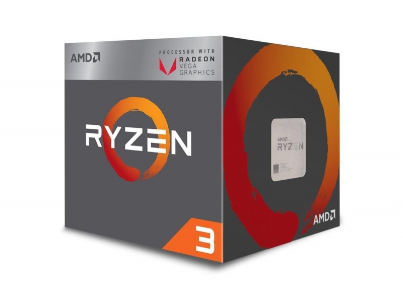 CPU AMD Ryzen 3 2200G 3.5 GHz (3.7 GHz with boost) / 6MB / 4 cores 4 threads / Radeon Vega 8 / socket AM4 / 65W (cTDP 45-65W)