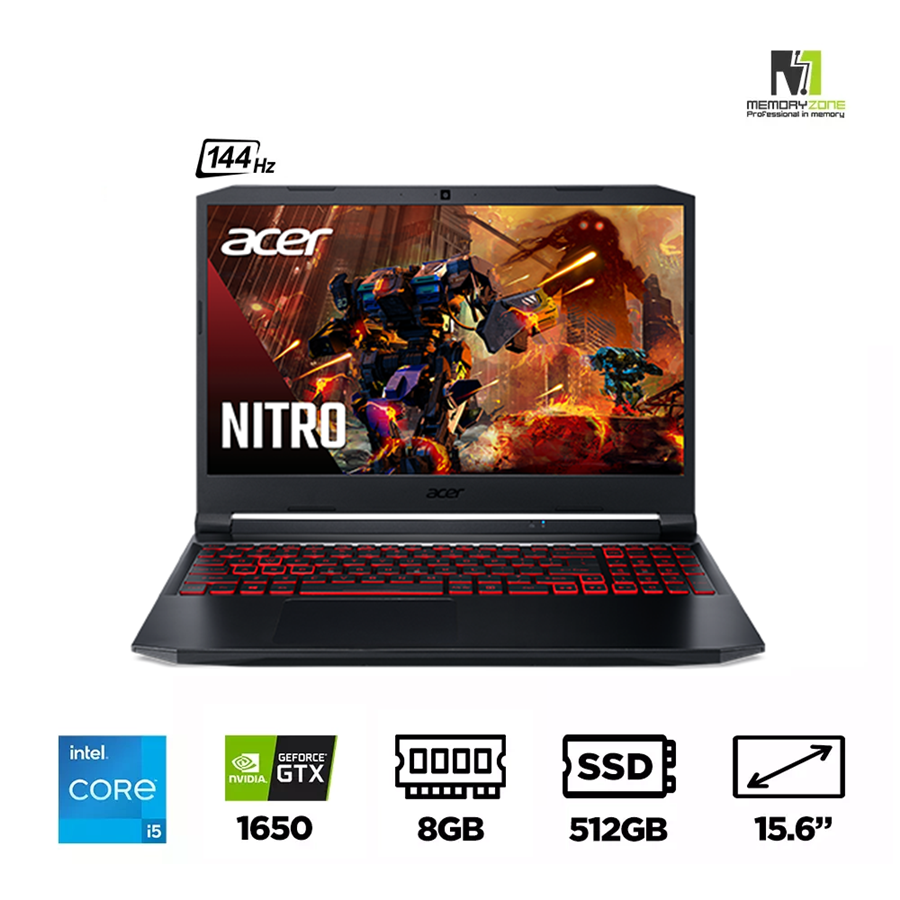 Laptop Acer Gaming Nitro 5 AN515-57-5669 (NH.QEHSV.001) (i5 11400H/8GBRam/512GB SSD/GTX1650 4G/15.6 inch FHD 144Hz/Win 11/Đen)