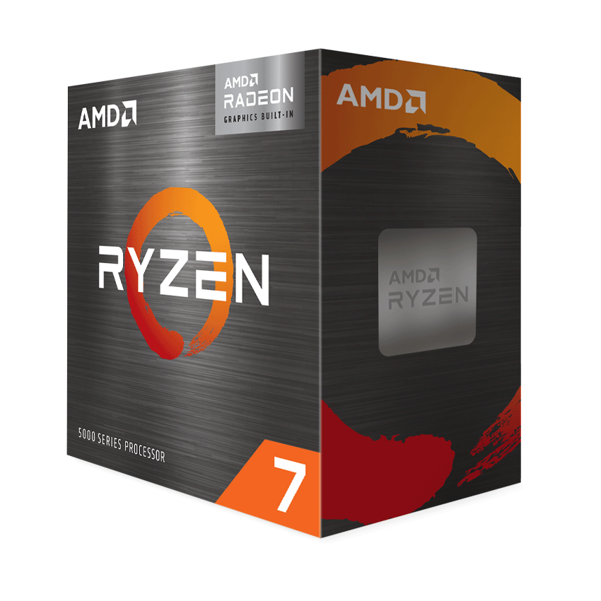 CPU AMD Ryzen 7 5700G, with Wraith Stealth cooler/ 3.8 GHz (4.6 GHz with boost) / 20MB / 8 cores 16 threads / Radeon Graphics / 65W / Socket AM4