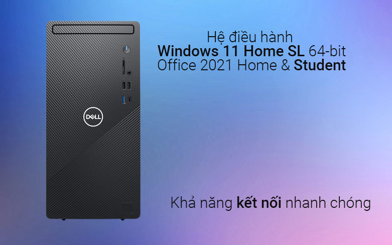 Máy tính đồng bộ PC Dell Inspiron 3891(Intel Core i3-10105/4GB/1TBHDD/Windows 11 Home SL 64-bit + Office 2021 Home & Student/WiFi 802.11ax)