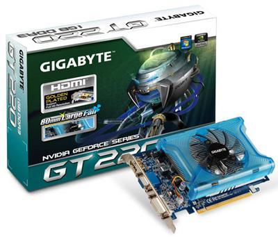 Gigabyte 1GB DDR3 Geforce GT 220 (GV N220OC-1GI) DVI-I / D-Sub / HDCP / HDMI - 128 bit