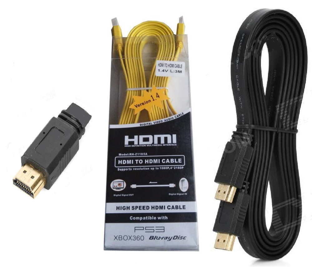 Cáp HDMI dẹt 3m chuẩn 1.4 Full HD 1080 3D