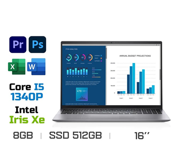 Máy tính xách tay Dell Vostro 5630 (Core i5-1340P, Ram 8GB, SSD 512GB, 16.0 inch FHD, Win 11, Vỏ Nhôm Xám) - NK