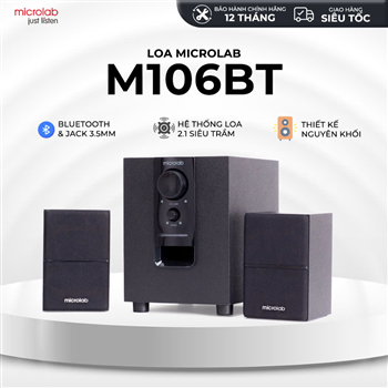 Loa Bluetooth Microlab 2.1 M106 BT Đen