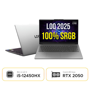 Laptop LENOVO LOQ 15IAX9E 83LK006CIN, Core i5-12450HX, 12GB, 512GB, RTX 2050 4GB, 15.6 FHD 144Hz 100% sRGB, W11 Home EN, Luna Grey
