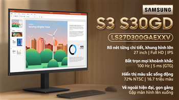  Màn hình SAMSUNG LS27D300GAEXXV (27 inch - IPS - FHD - 5ms - 100Hz - VGA, HDMI) 