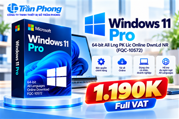 Phần mềm Microsoft Win Pro 11 64-bit All Lng PK Lic Online DwnLd NR (FQC-10572) - Dùng cho cơ quan, doanh nghiệp, đổi được thiết bị - NK Full VAT