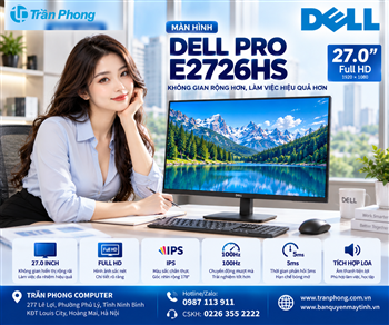 Màn Hình Dell Pro E2726HS (27.0 inch - IPS - FHD - 100Hz - 5ms -speaker) 