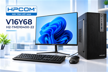 Máy tính đồng bộ HPCOM V16Y68 H2 TMD10400 Core i5, RAM 8GB, SSD 256GB, màn hình 21.5 inch