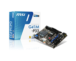 Mainboard MSI G41M-P33 - Intel® G41/ICH7 chipset support FSB 1333/1066/800 (Core 2 Quad, 45nm Chipset INTEL G41, Bus 1333/1066/800 (Core 2 Quad), Dual DDR3*2 1333/1066, max 4Gb, VGA, Sound 6ch, Lan Gi